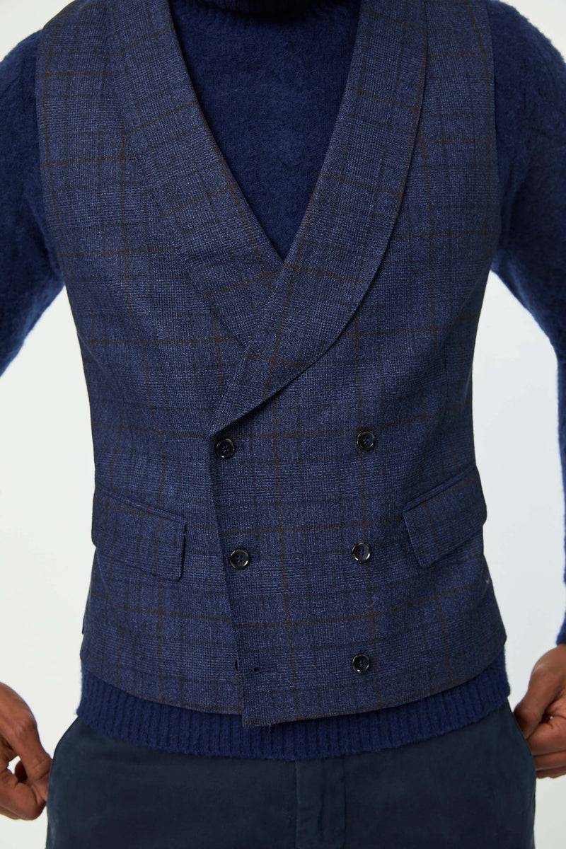 Lubiam Gilet OSCAR blu scuro Gilet OSCAR blu scuro In Linea
