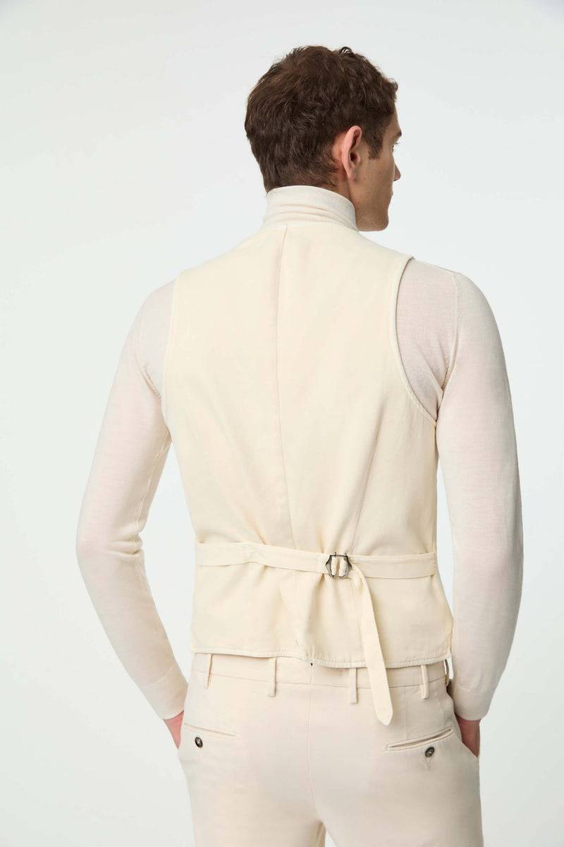 Lubiam Gilet OSCAR tinto capo bianco latte Gilet OSCAR tinto capo bianco latte Qualità