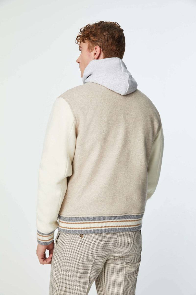 Lubiam Bomber stile college in jersey con patch Bomber stile college in jersey con patch Promozione