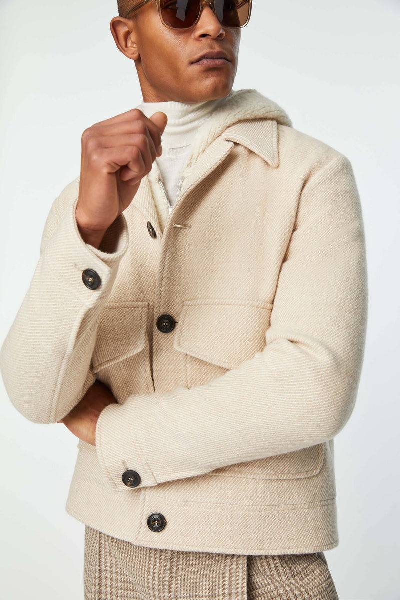 Lubiam Overjacket bianco avorio Overjacket bianco avorio Spedizione Gratuita