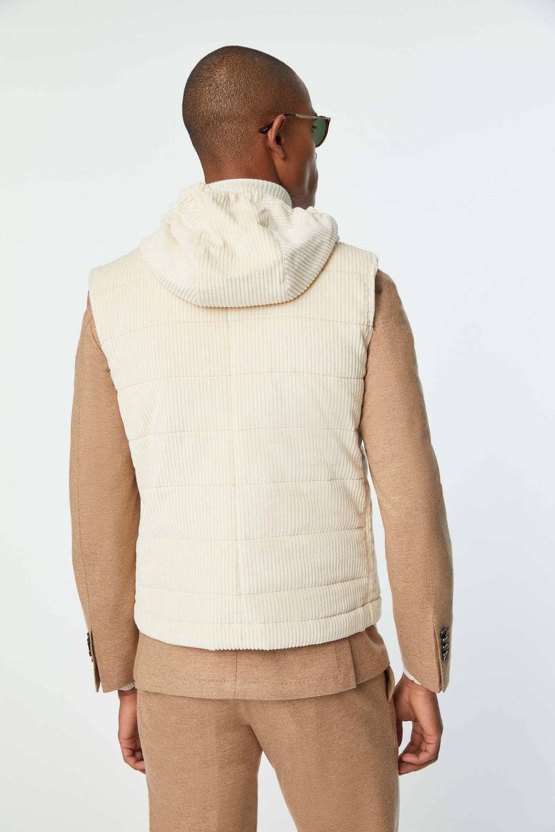 Lubiam Gilet imbottito bianco avorio Gilet imbottito bianco avorio Soddisfazione Garantita
