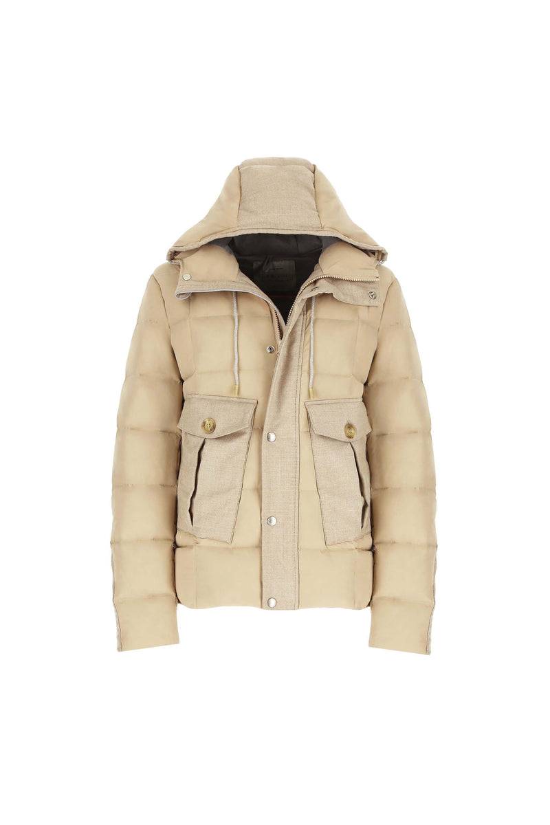 Lubiam Giubbino imbottito con cappuccio beige Giubbino imbottito con cappuccio beige Novità