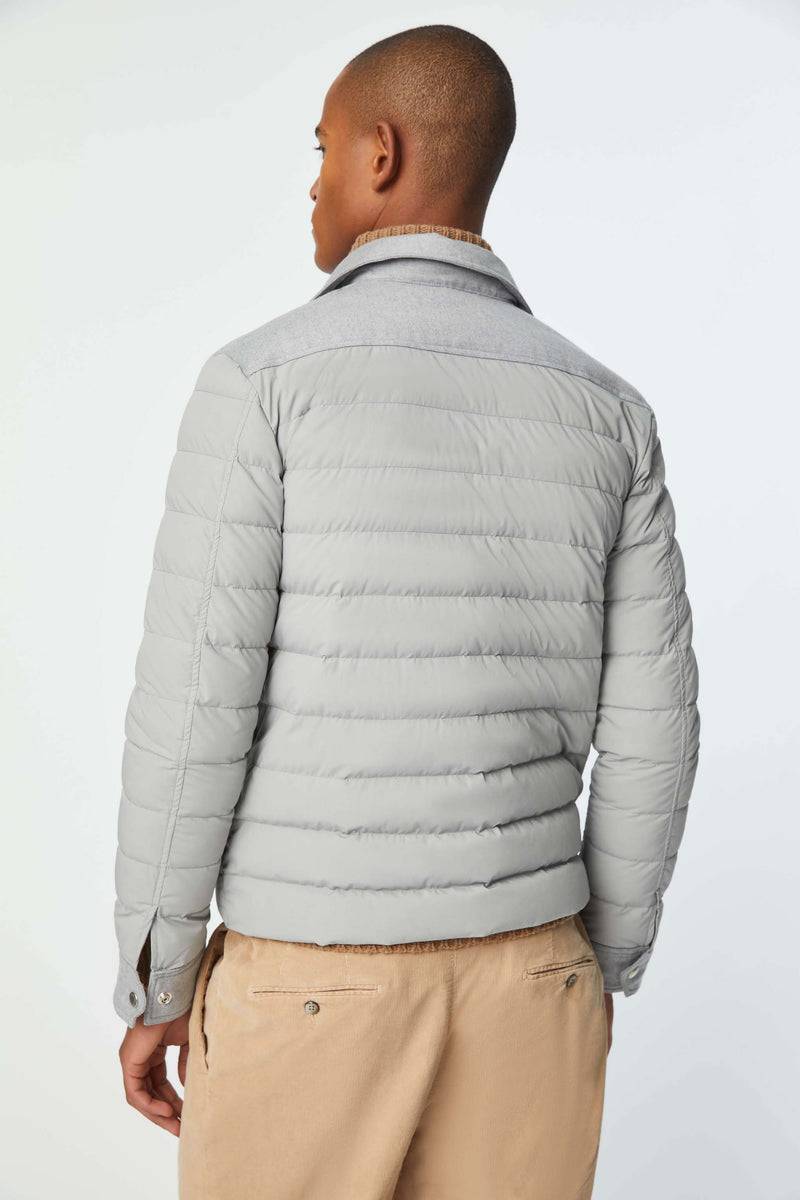 Lubiam Giacca camicia imbottita grigio ghiaccio Giacca camicia imbottita grigio ghiaccio Economico