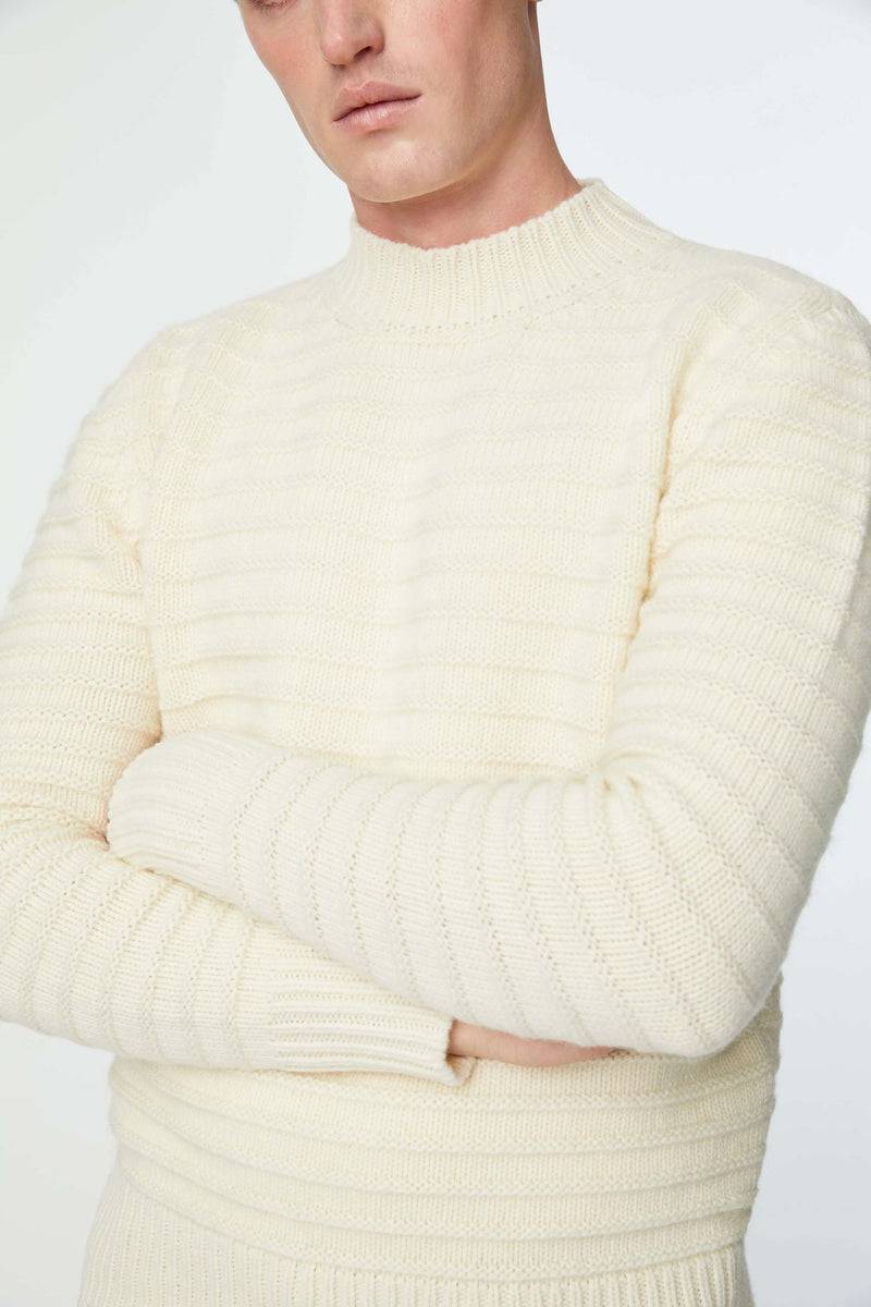 Lubiam Maglia dolcevita lavorata bianco latte Maglia dolcevita lavorata bianco latte Negozio