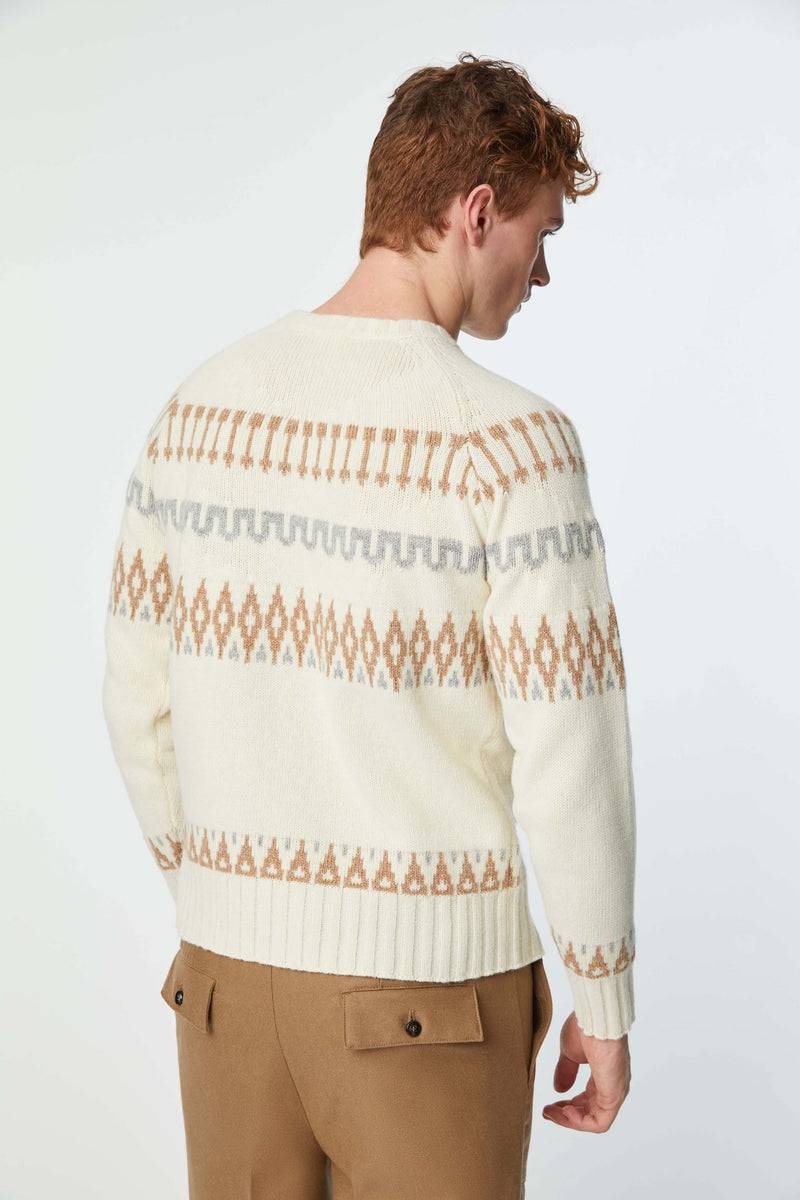 Lubiam Maglia girocollo disegno norvegese avorio Maglia girocollo disegno norvegese avorio Italy