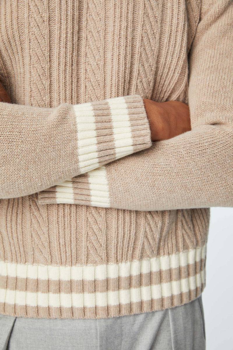 Lubiam Maglia girocollo tinto capo beige Maglia girocollo tinto capo beige Italia