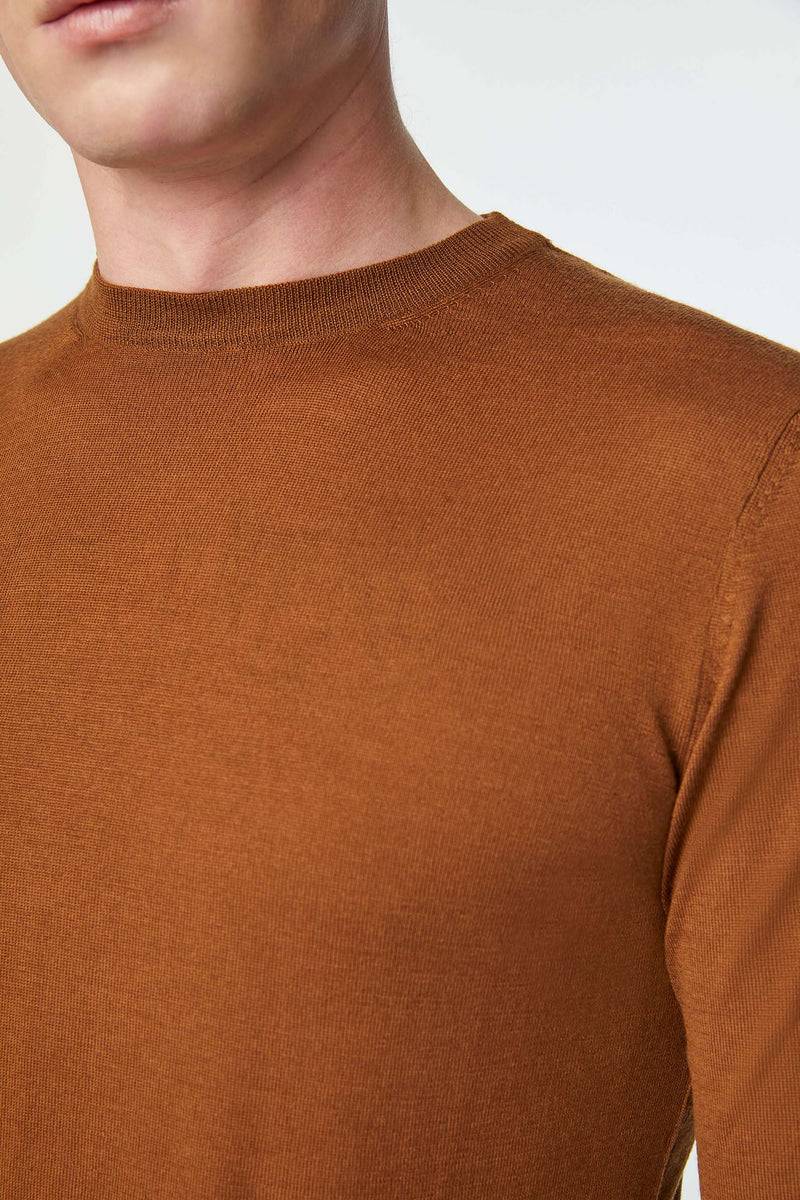Lubiam Maglia girocollo leggera marrone bruciato Maglia girocollo leggera marrone bruciato Promozione