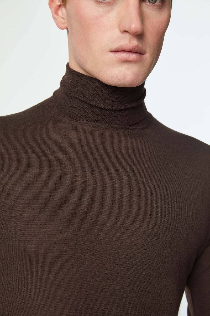 Lubiam Maglia dolcevita leggera marrone Maglia dolcevita leggera marrone Pezzi Unici