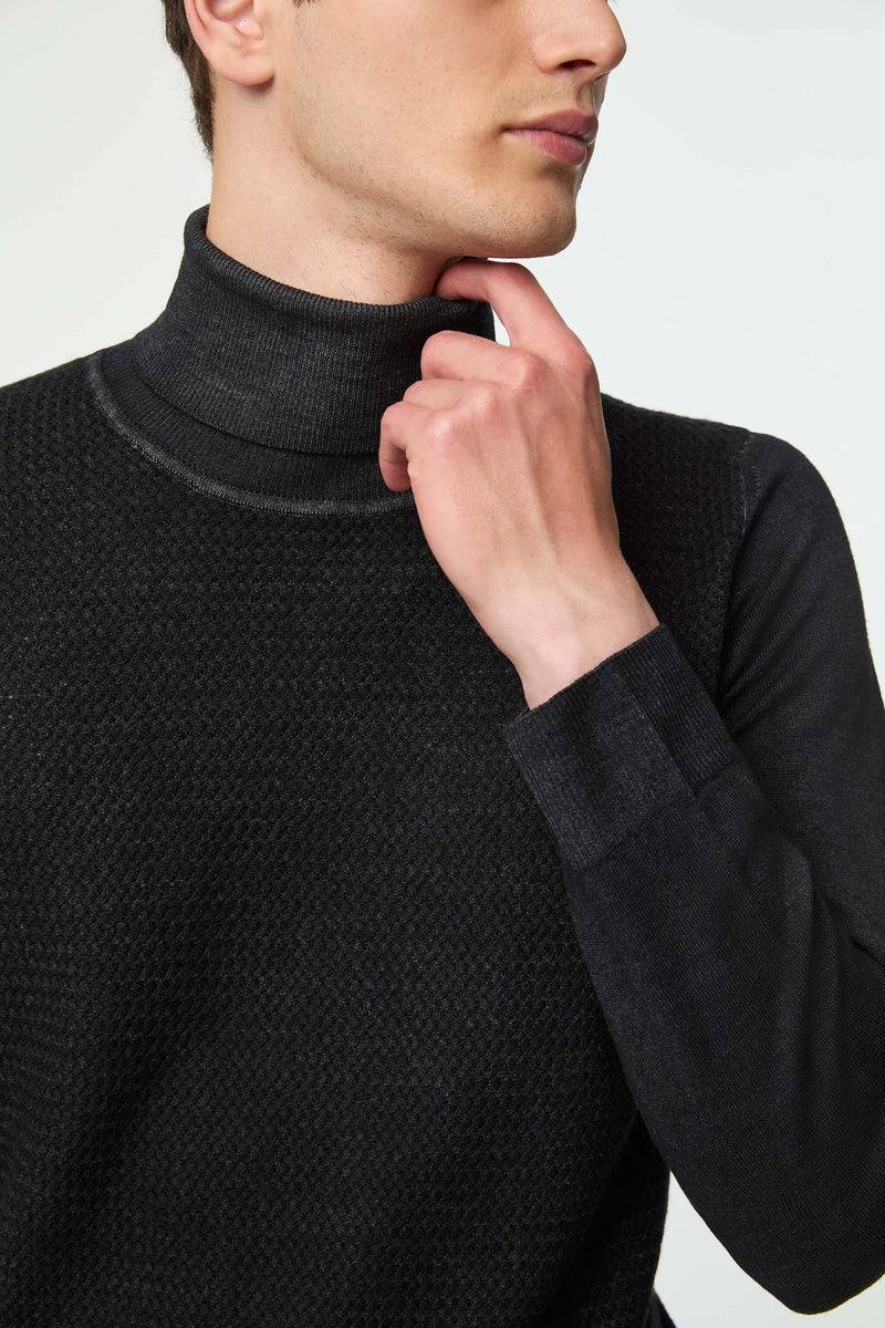 Lubiam Maglia dolcevita tinto capo nero Maglia dolcevita tinto capo nero Negozi Online