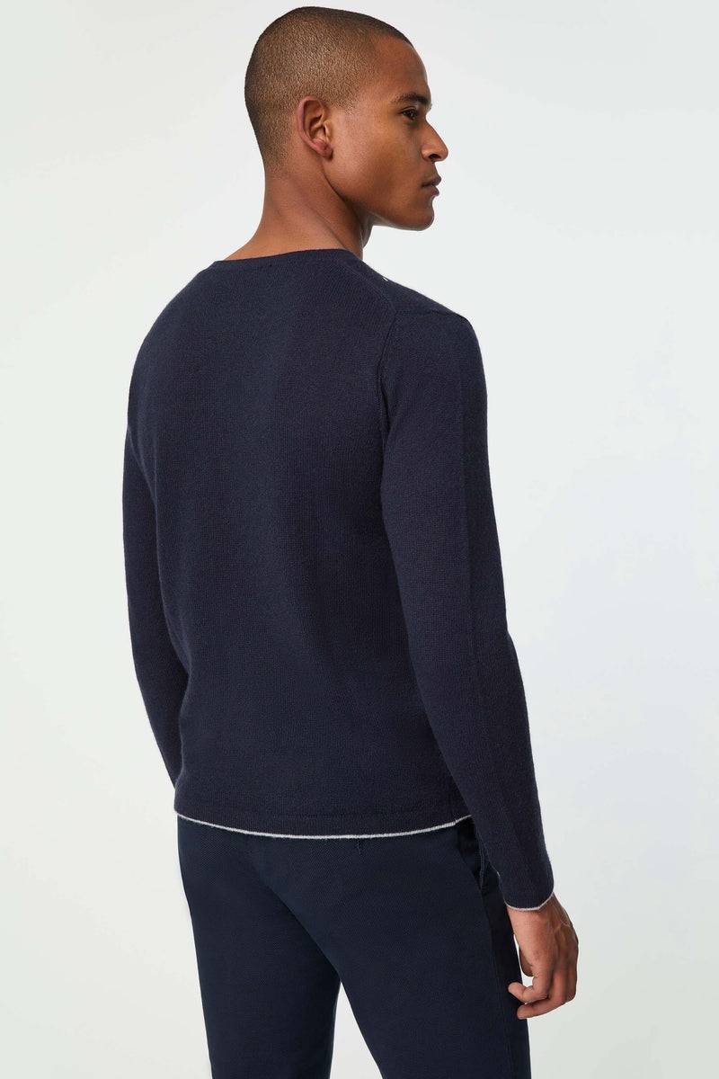Lubiam Maglia girocollo blu avio in cashmere Maglia girocollo blu avio in cashmere Promozione Limitata