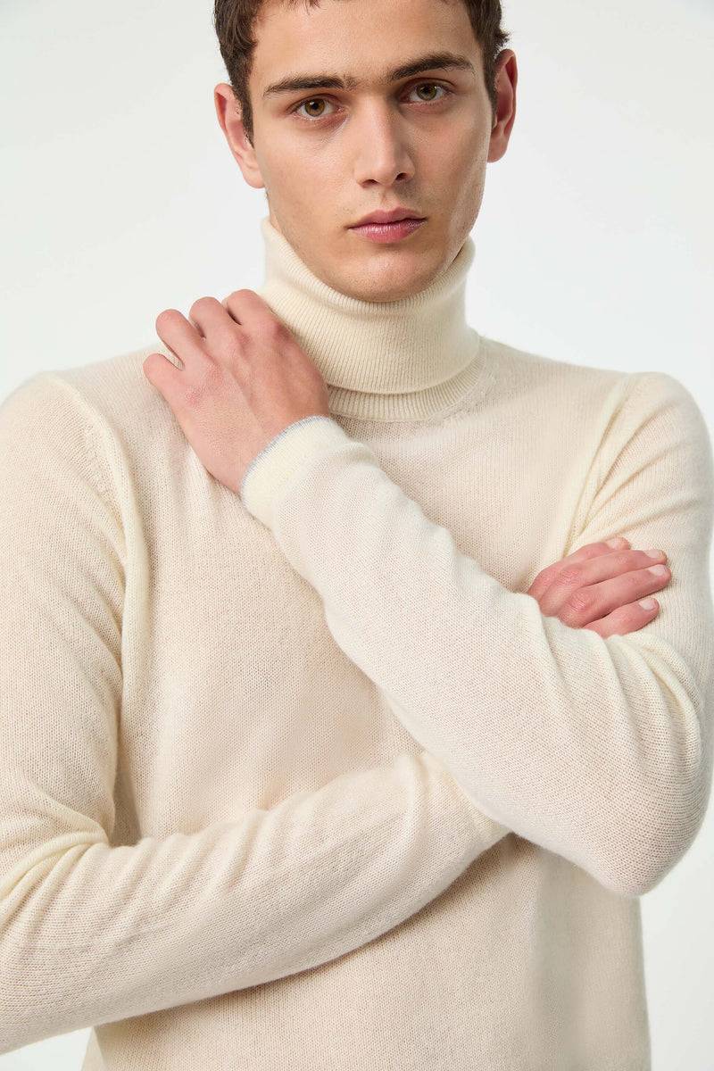 Lubiam Maglia dolcevita bianco latte in cashmere Maglia dolcevita bianco latte in cashmere Fino Al -60%