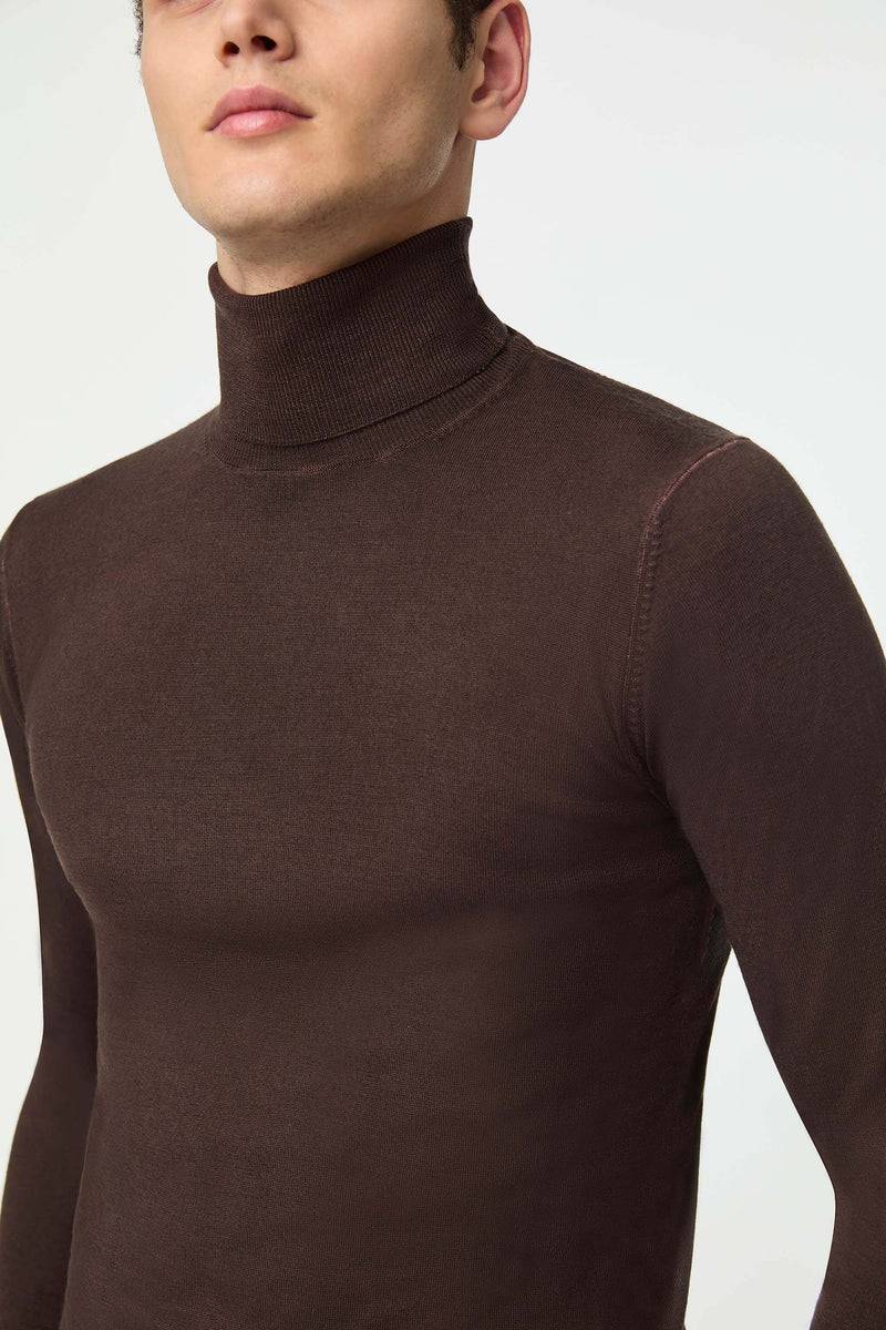 Lubiam Maglia dolcevita in lana leggera marrone Maglia dolcevita in lana leggera marrone Affare Del Giorno