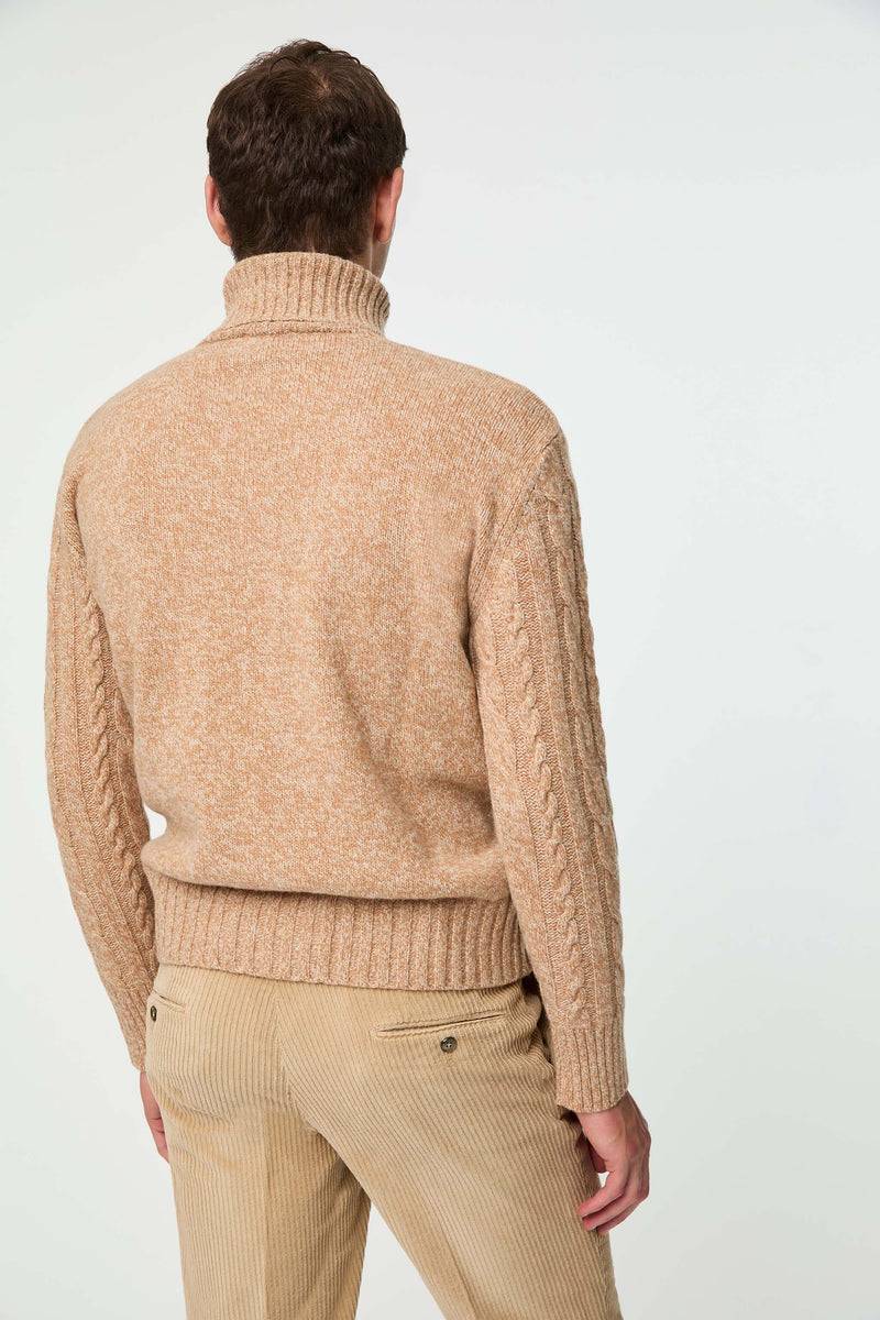 Lubiam Maglia dolcevita lavorata beige Maglia dolcevita lavorata beige Sconto