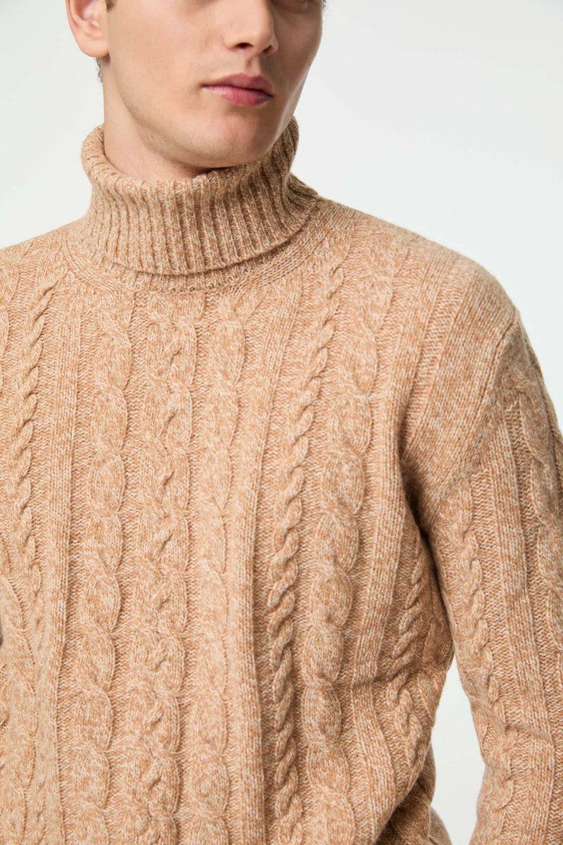 Lubiam Maglia dolcevita lavorata beige Maglia dolcevita lavorata beige Sconto