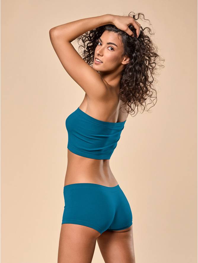 Luigi di Focenza SHORTY DONNA CLASSIC PETROLIO Saldi Di Fabbrica