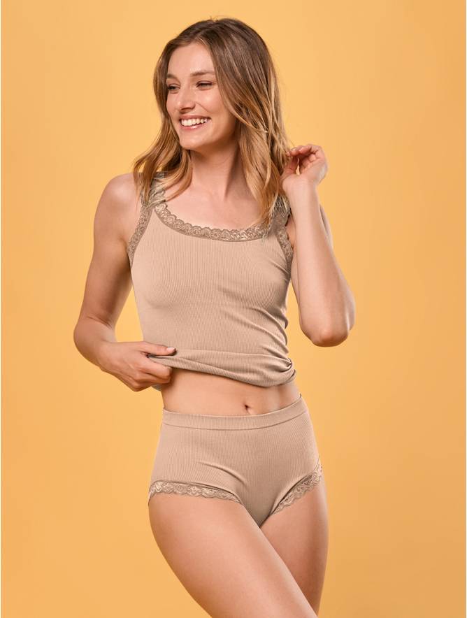 Luigi di Focenza SLIP DONNA MIDI PIZZO NUDO Pezzi Unici