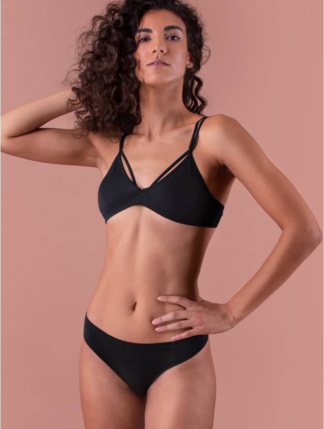 Luigi di Focenza BRASILIANA DONNA COSTINA RIB NERO Presa