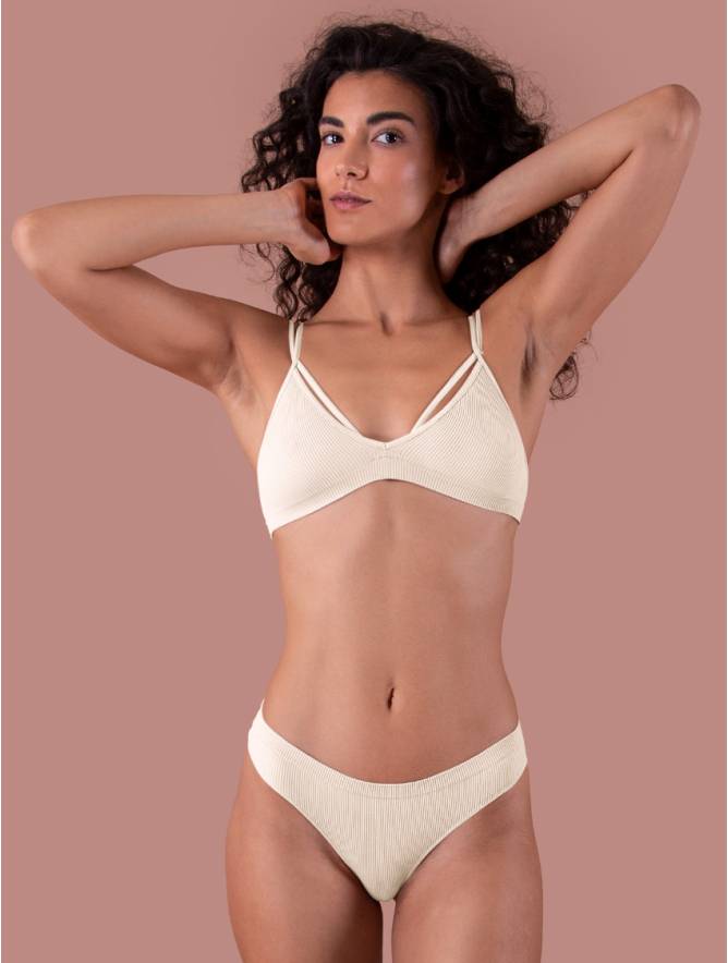 Luigi di Focenza BRASILIANA DONNA COSTINA RIB IVORY Economico