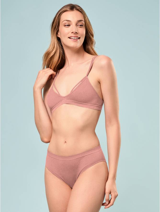 Luigi di Focenza SLIP DONNA V. ALTA COSTINA RIB ROSA ANTICO 2025