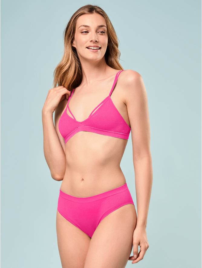 Luigi di Focenza SLIP DONNA V. ALTA COSTINA RIB BUBBLE FLUO' Qualità