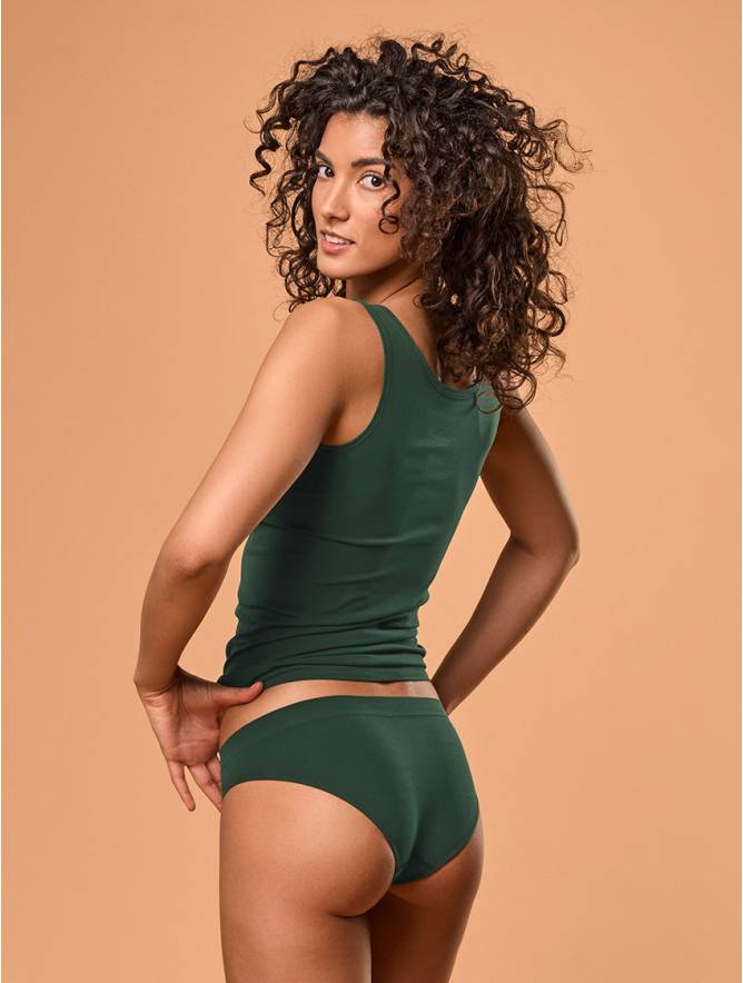 Luigi di Focenza SLIP DONNA VITA ALTA VERDE SCURO Promozione