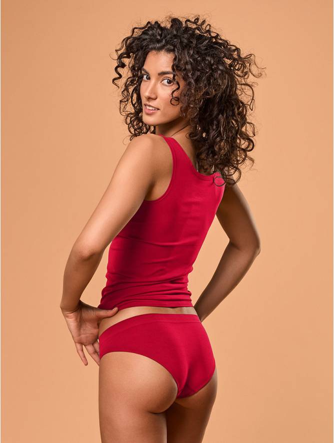 Luigi di Focenza SLIP DONNA VITA ALTA ROSSO Qualità Garantita