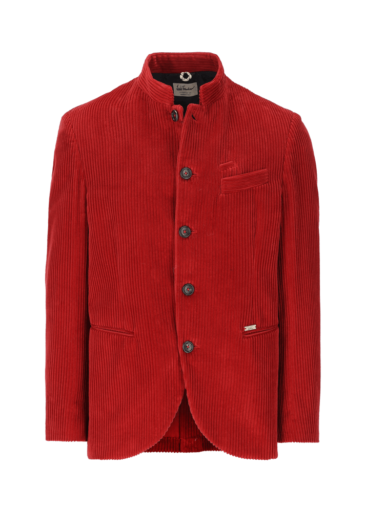Luis Trenker Blazer in velluto a coste con colletto alla coreana Lusandretto Vendita Calda