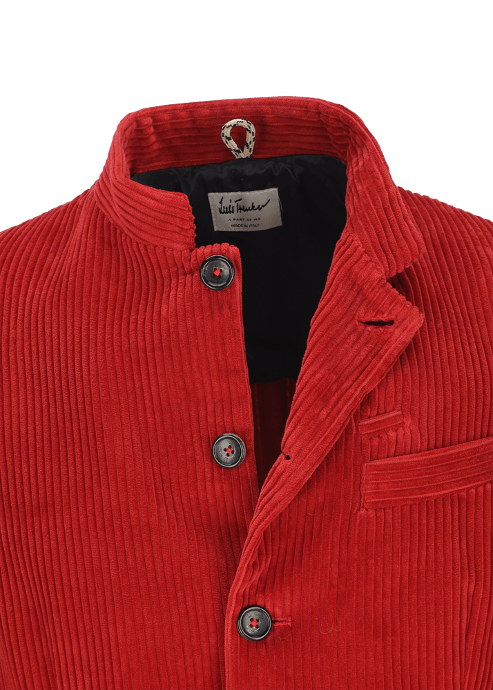 Luis Trenker Blazer in velluto a coste con colletto alla coreana Lusandretto Vendita Calda