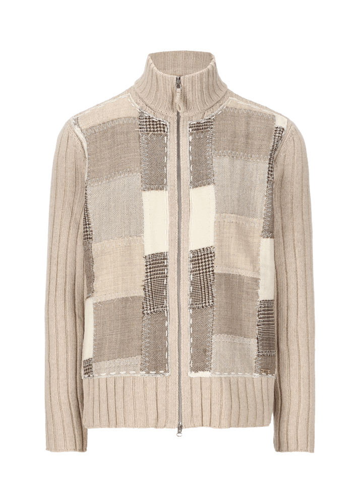 Luis Trenker Cardigan con patchwork sulla parte anteriore Luwilli I Più Venduti