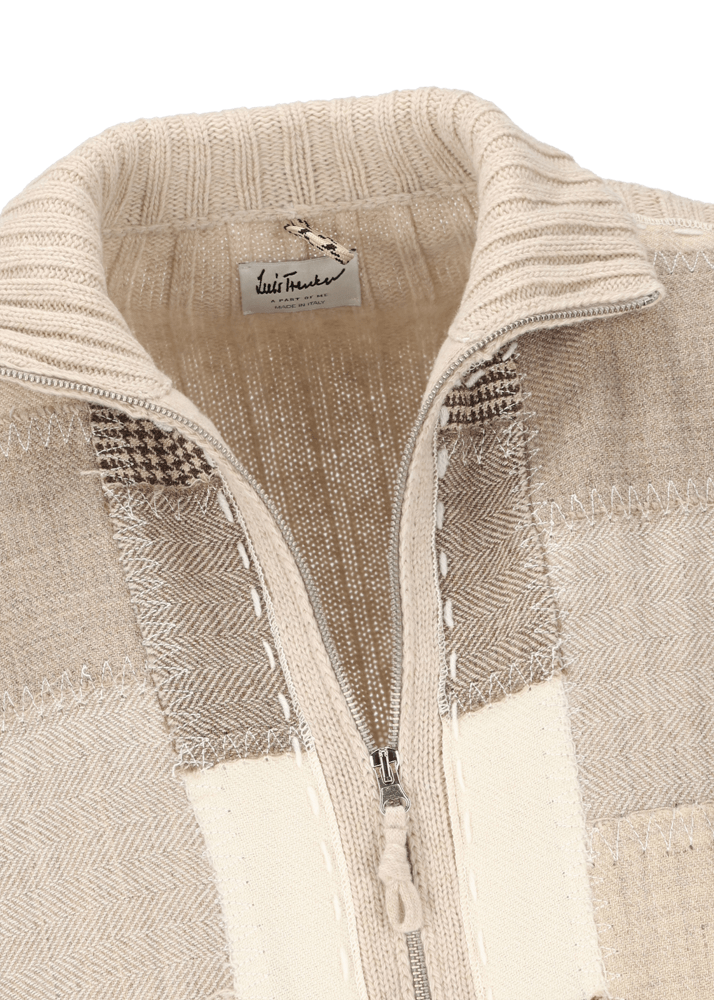 Luis Trenker Cardigan con patchwork sulla parte anteriore Luwilli I Più Venduti