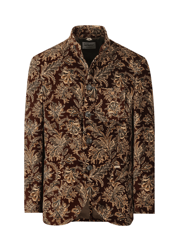 Luis Trenker Blazer in velluto con motivo damascato Lusandro Vendite Flash