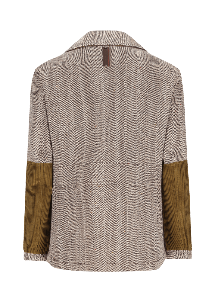 Luis Trenker Cappotto in bouclé con motivo a spina di pesce Lumartin Moda
