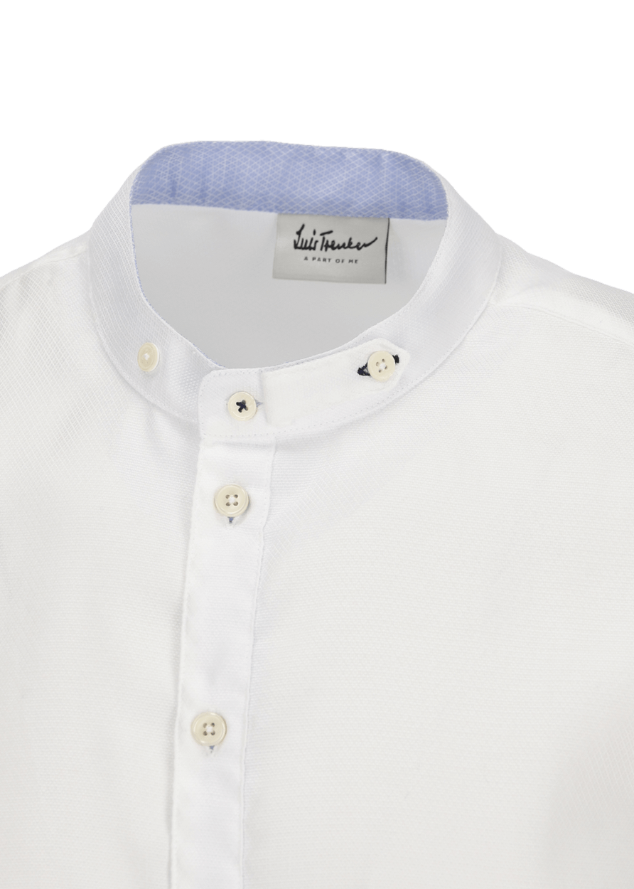 Luis Trenker Camicia con colletto alla coreana modello Lubernet Soddisfazione Garantita