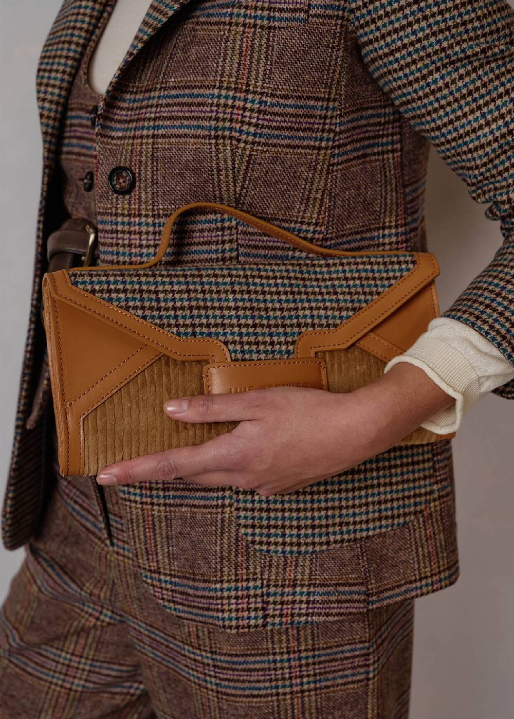 Luis Trenker Clutch in mix di materiali Lubrief Presa