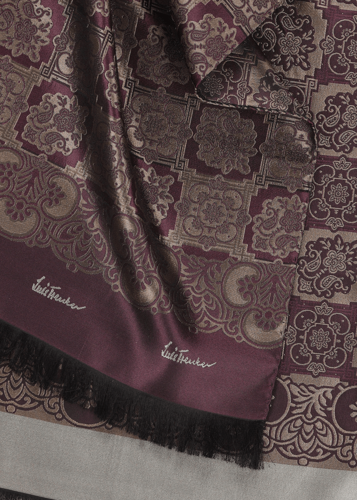 Luis Trenker Sciarpa in seta jacquard modello Lufranzi Hotsell