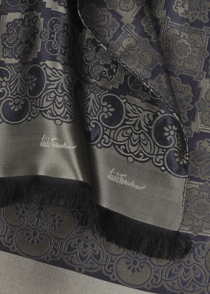 Luis Trenker Sciarpa in seta jacquard modello Lufranzi Vendita Economica