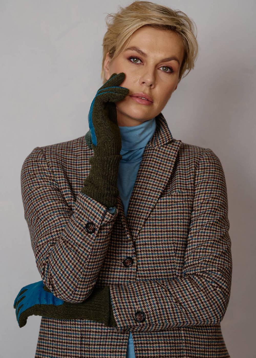 Luis Trenker Blazer con motivo pied-de-poule Lurania Convenienza