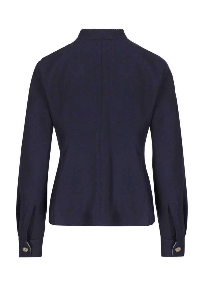 Luis Trenker Blazer di flanella con colletto alla coreana Luviola Offerte