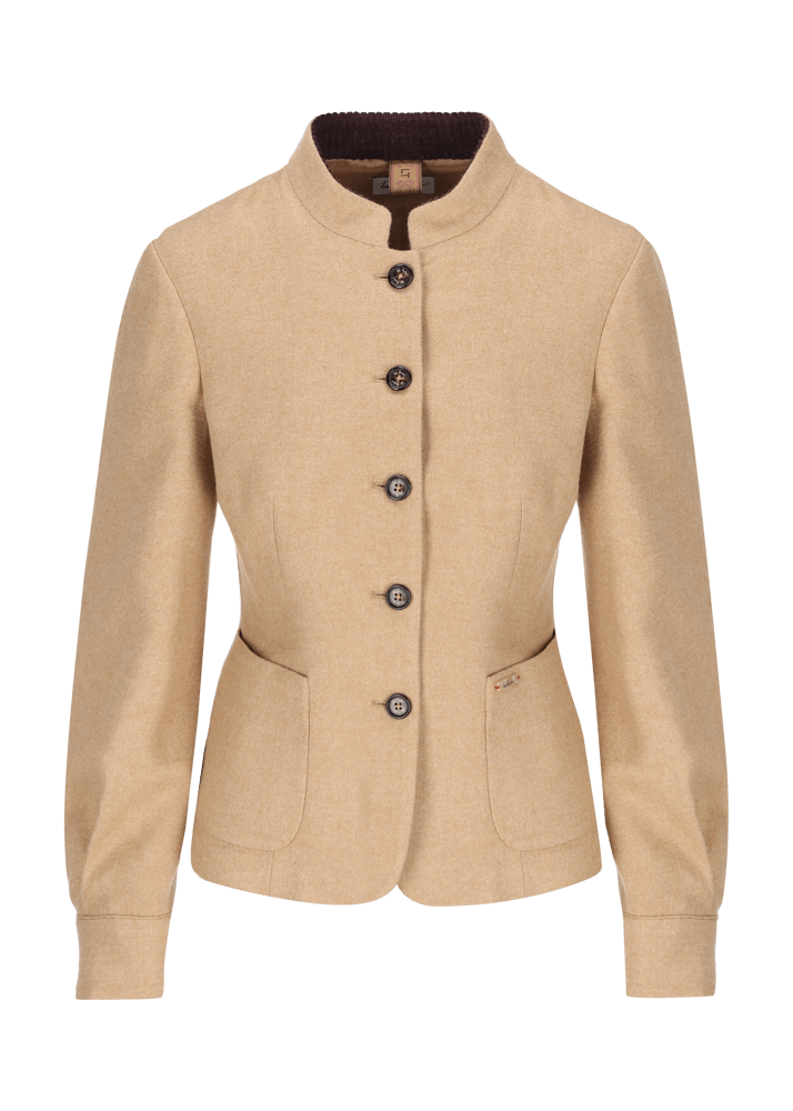 Luis Trenker Blazer di flanella con colletto alla coreana Luviola Hotsell