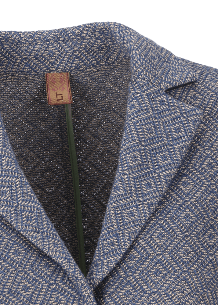 Luis Trenker Blazer in jersey con motivo Lurosella Vendita Economica