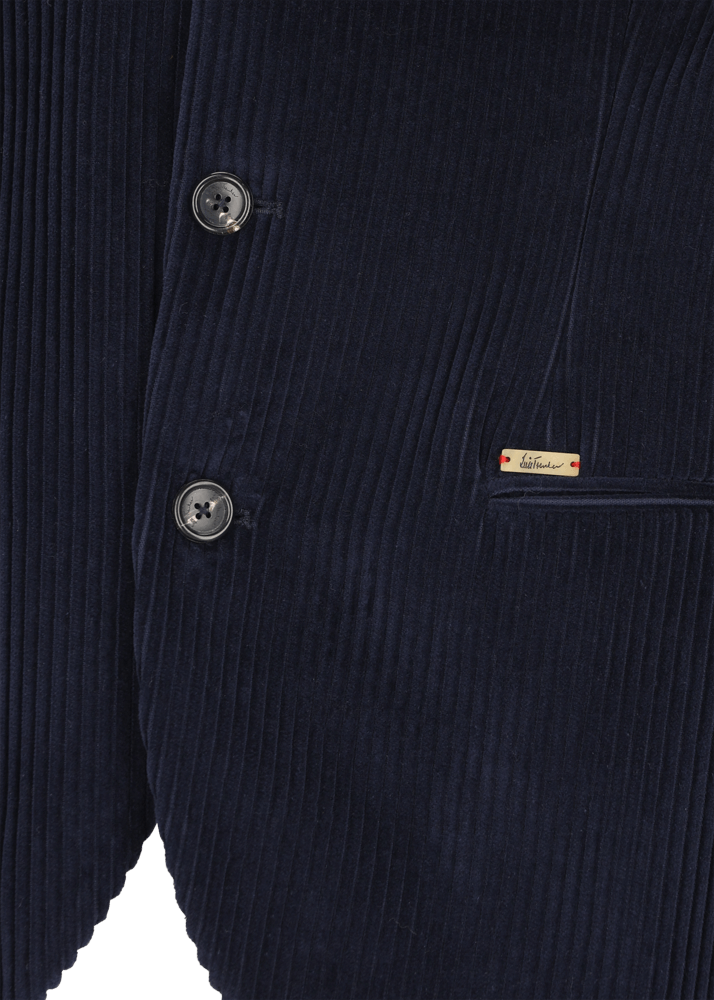 Luis Trenker Blazer in velluto a coste con colletto alla coreana Lusandretto Pezzi Unici