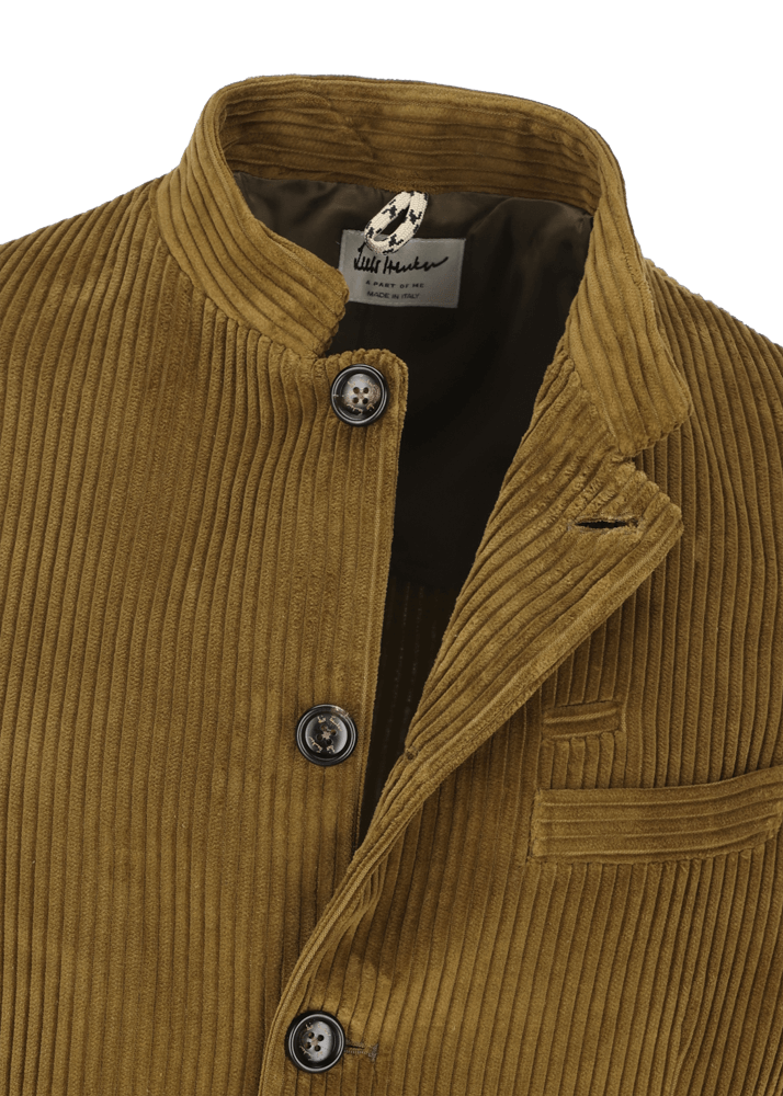 Luis Trenker Blazer in velluto a coste con colletto alla coreana Lusandretto Soddisfazione Garantita
