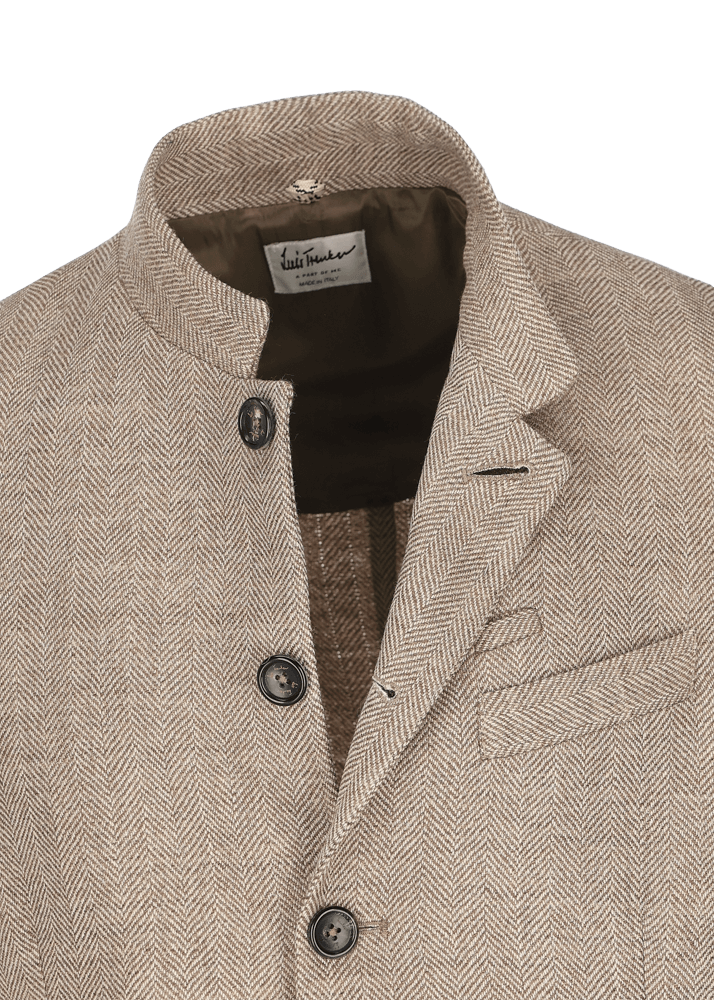Luis Trenker Blazer con motivo a spina di pesce Lusandretto Negozi Online
