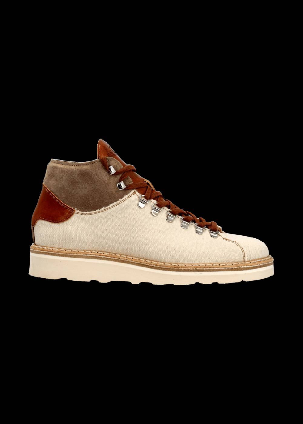 Luis Trenker Sneaker alta in tela e pelle modello Lugionata Pezzi Unici