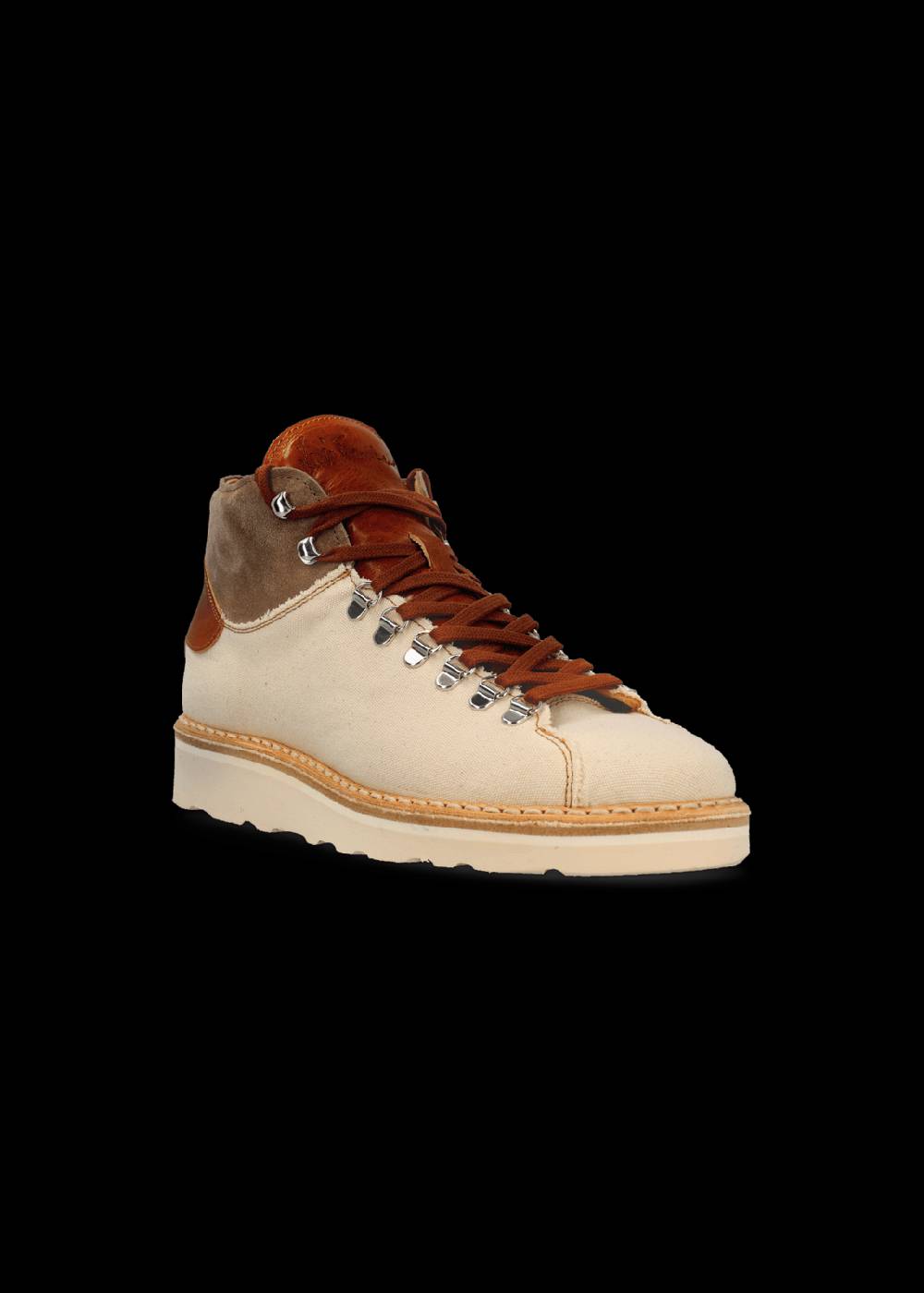 Luis Trenker Sneaker alta in tela e pelle modello Lugionata Pezzi Unici