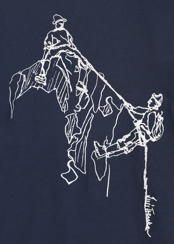 Luis Trenker T-shirt con stampa raffigurante due alpinisti Lueinar Negozio online di fabbrica