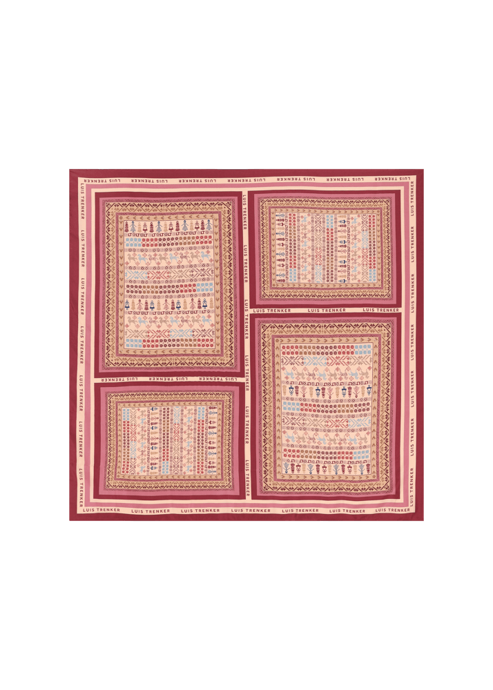 Luis Trenker Foulard in seta con stampa originale Lufrancara Offerta