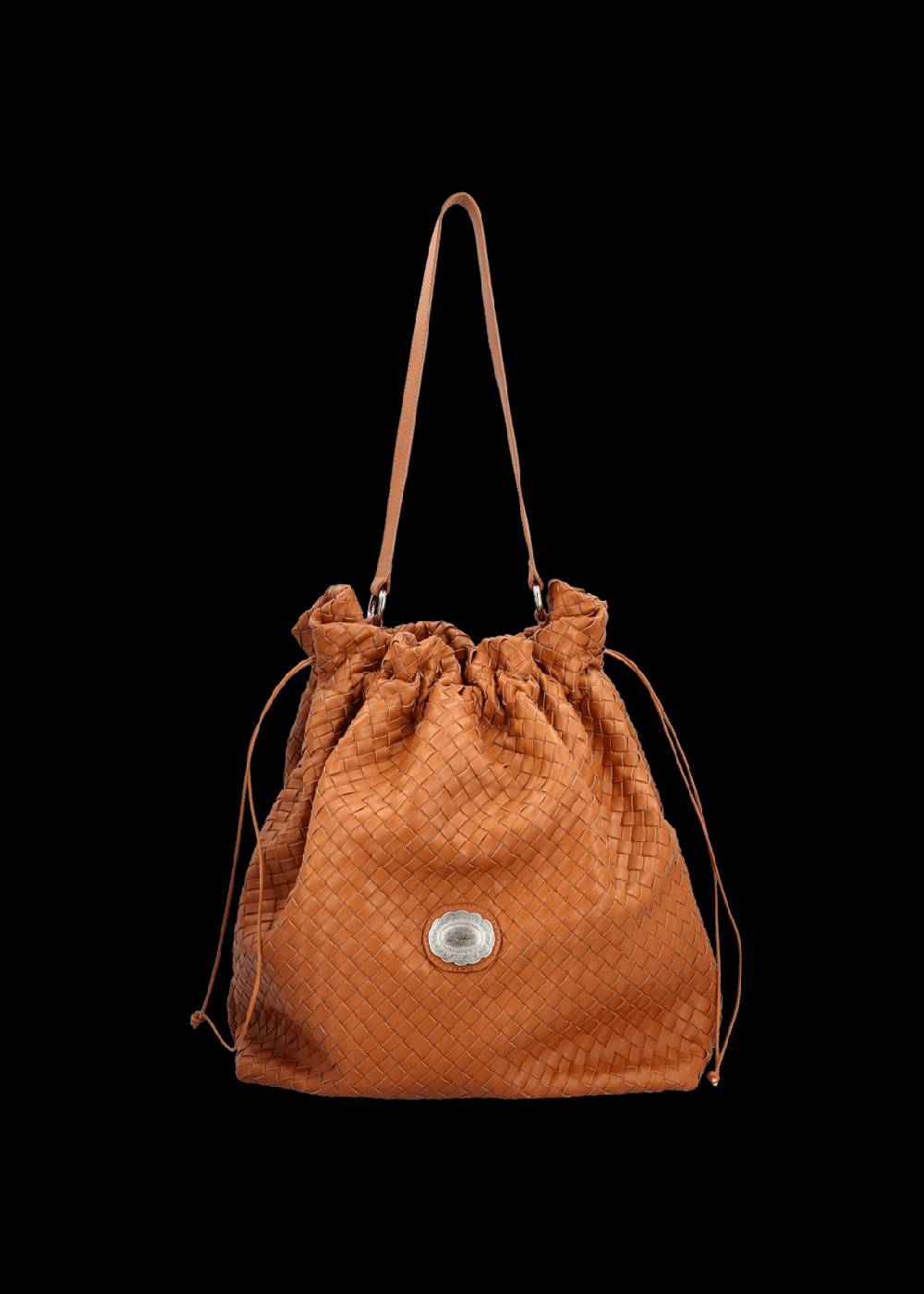 Luis Trenker Borsa a secchiello in pelle intrecciata Lusac Negozi Online
