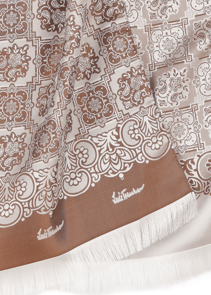 Luis Trenker Sciarpa in seta jacquard modello Lufranzi Novità