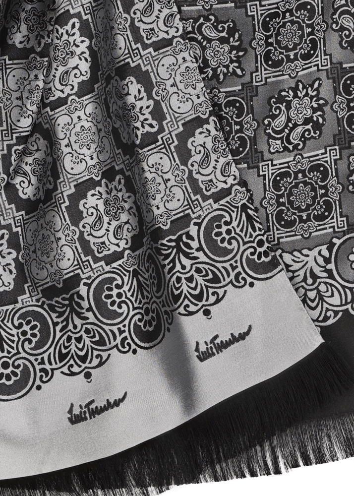 Luis Trenker Sciarpa in seta jacquard modello Lufranzi Presa